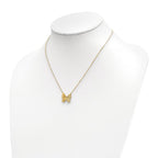 Leslie's 14k Polished and Brushed Butterfly w/ 2in ext Necklace - Image 3