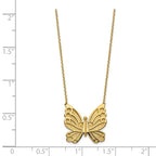 Leslie's 14k Polished and Brushed Butterfly w/ 2in ext Necklace - Image 4