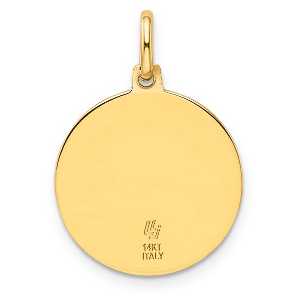 Leslie's 14k Polished and Satin Round St. Christopher Pendant - Image 3