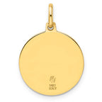 Leslie's 14k Polished and Satin Round St. Christopher Pendant - Image 3