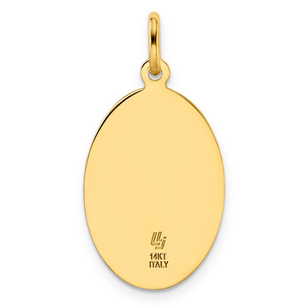 Leslie's 14k Polished and Satin Oval St. Christopher Pendant - Image 3