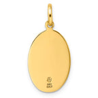Leslie's 14k Polished and Satin Oval St. Christopher Pendant - Image 3