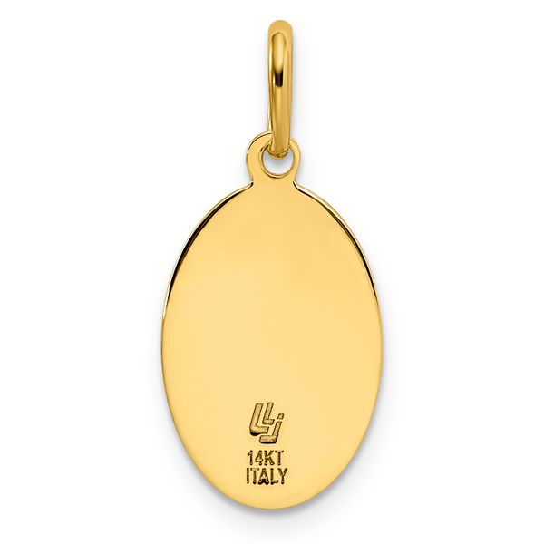 Leslie's 14k Polished and Satin Oval St. Christopher Pendant - Image 3