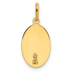 Leslie's 14k Polished and Satin Oval St. Christopher Pendant - Image 3