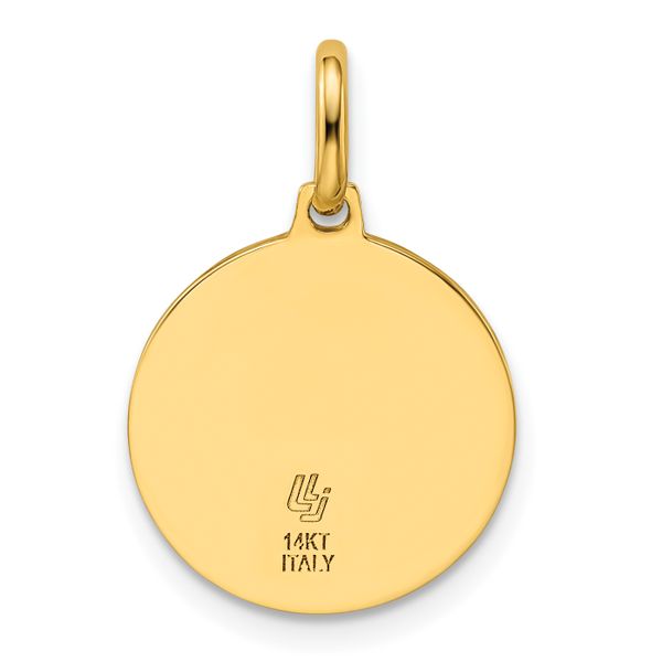 Leslie's 14k Polished and Satin Round St. Christopher Pendant - Image 3