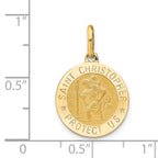 Leslie's 14k Polished and Satin Round St. Christopher Pendant - Image 4