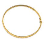 14k Polished and Diamond-cut Hinged Bangle - Image 2