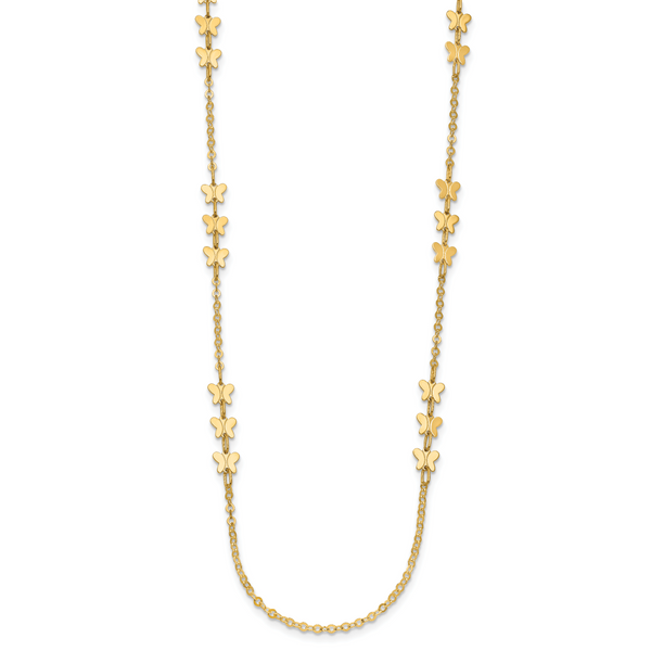 14k Polished Butterfly Necklace - Image 2