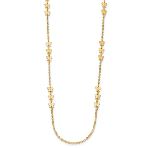 14k Polished Butterfly Necklace - Image 2