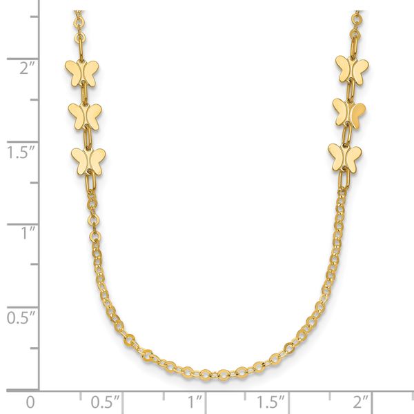 14k Polished Butterfly Necklace - Image 4