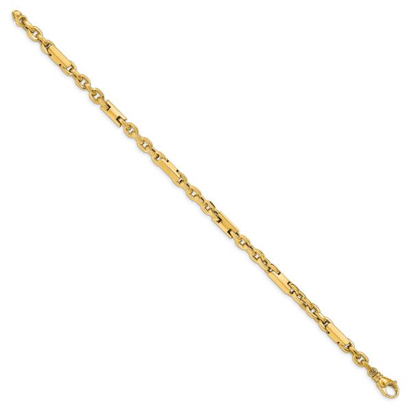 Leslie's 14k Men's Polished Fancy Link Bracelet - Image 2
