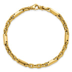 Leslie's 14k Men's Polished Fancy Link Bracelet - Image 4
