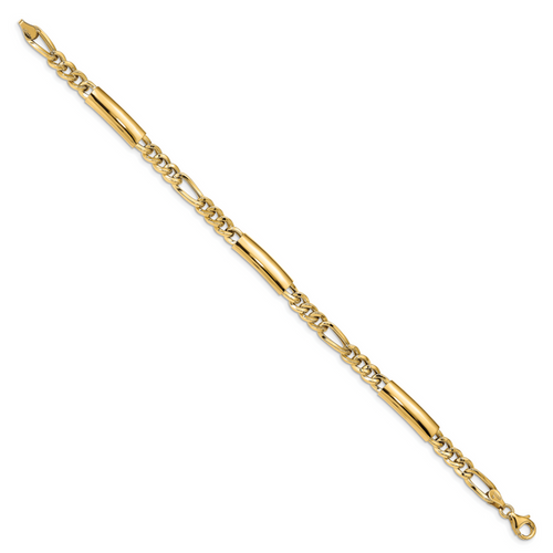 14k Men's Polished Fancy Link Bracelet - Image 2