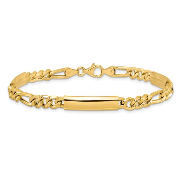 14k Men's Polished Fancy Link Bracelet - Image 3