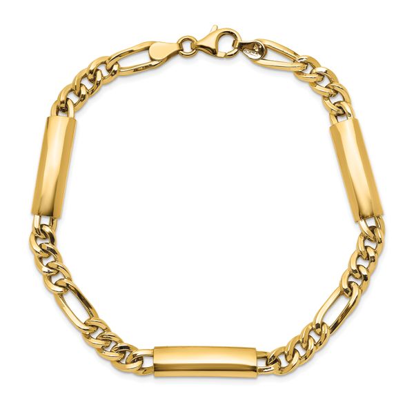 14k Men's Polished Fancy Link Bracelet - Image 4