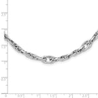 14k White Gold Polished Link Necklace - Image 3