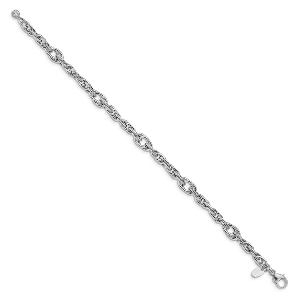 Leslie's 14k White Gold Polished Link Bracelet - Image 2