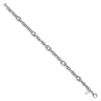 Leslie's 14k White Gold Polished Link Bracelet - Image 2