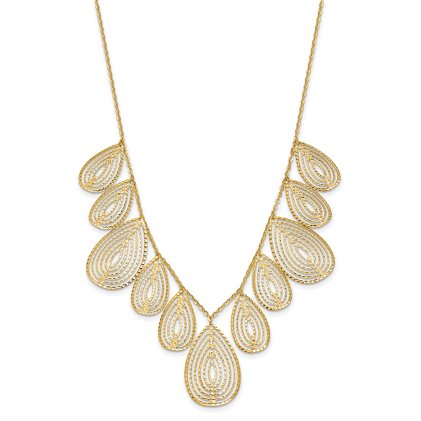 14k Polished D/C w/ 2in ext. Necklace - Image 2