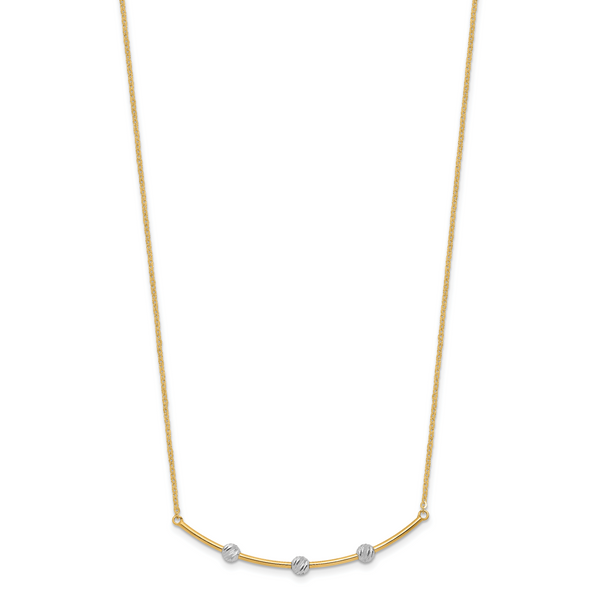 Leslie's 14K Two-tone D/C Bar Necklace - Image 2