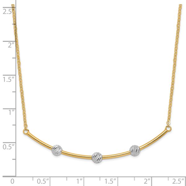 Leslie's 14K Two-tone D/C Bar Necklace - Image 3