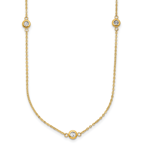 Leslie's 14k Two-tone Polished D/C Necklace