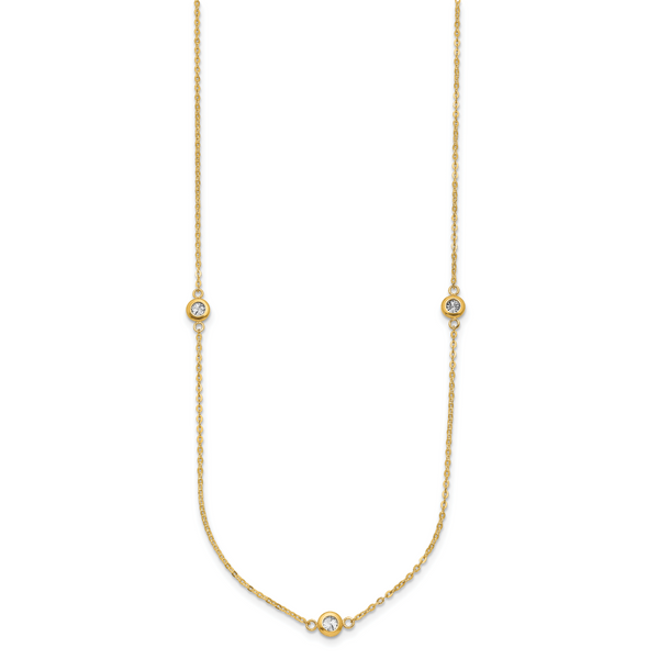 Leslie's 14k Two-tone Polished D/C Necklace - Image 2