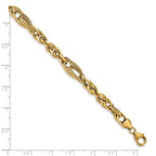 14k D/C Fancy Link Bracelet - Image 4