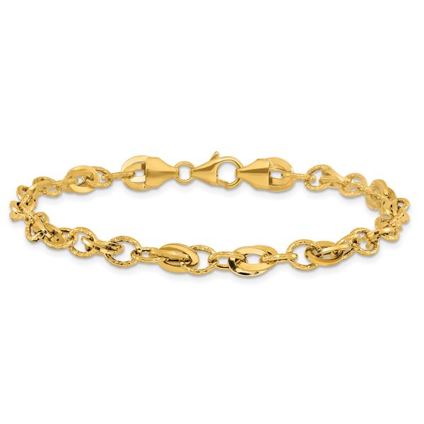 Leslie's 14k D/C Fancy Link Bracelet - Image 3