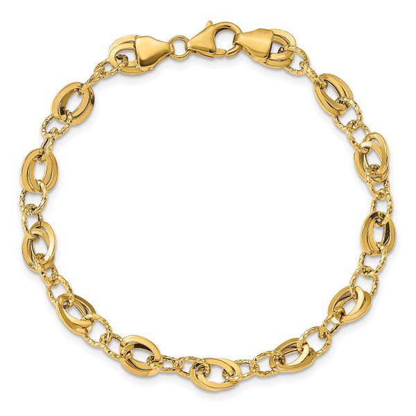 Leslie's 14k D/C Fancy Link Bracelet - Image 4