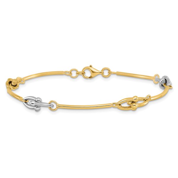 14K Two-tone Polished Bracelet - Image 3