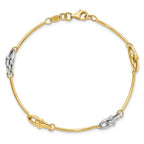 14K Two-tone Polished Bracelet - Image 4