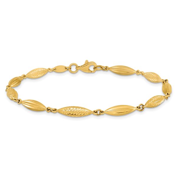 14k Polished D/C Fancy Link Bracelet - Image 3