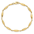 14k Polished D/C Fancy Link Bracelet - Image 4