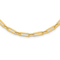 Leslie's 14K Polished Flat Oval Link Necklace