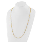 14K Polished Flat Oval Link Necklace - Image 2