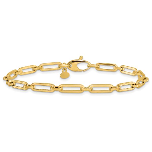 Leslie's 14K Polished Flat Oval Link Bracelet - Image 3