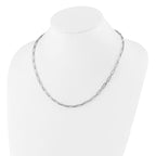 Leslie's 14K White Gold Polished Flat Oval Link Necklace - Image 2