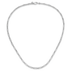 Leslie's 14K White Gold Polished Flat Oval Link Necklace - Image 3