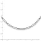 Leslie's 14K White Gold Polished Flat Oval Link Necklace - Image 4