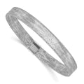 Leslie's 14K with White Rhodium Polished Stretch Bangle