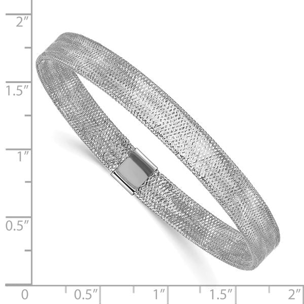 Leslie's 14K with White Rhodium Polished Stretch Bangle - Image 2