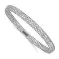 Leslie's 14k w/White Rhodium-plating Stretch Bangle