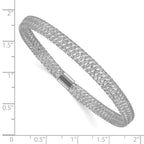 Leslie's 14k w/White Rhodium-plating Stretch Bangle - Image 2