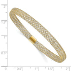 Leslie's 14K with Rhodium Polished Stretch Bangle - Image 2