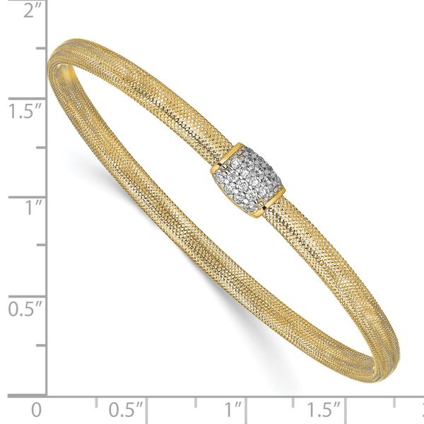 Leslie's 14K CZ Polished Stretch Bangle - Image 2