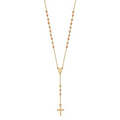 Leslie's 14K Yellow and Rose Gold Cross Y-Drop w/1.25 ext. Necklace