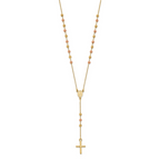 Leslie's 14K Yellow and Rose Gold Cross Y-Drop w/1.25 ext. Necklace - Image 2