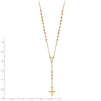 Leslie's 14K Yellow and Rose Gold Cross Y-Drop w/1.25 ext. Necklace - Image 4