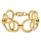 Leslie's 14k Polished Scratch-finish Fancy Link Bracelet - Image 3